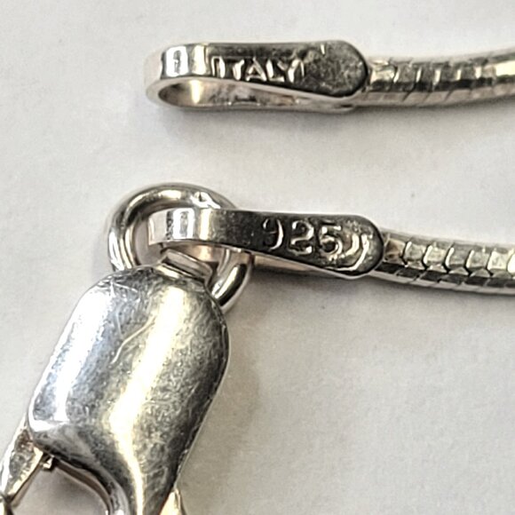 30 Inch Sterling Silver Snake Necklace, 925 Sterling Silver Chain 30in- NEW! - Picture 6 of 14